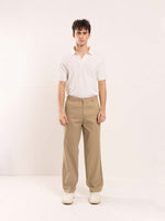 Load image into Gallery viewer, Khaki Loose Fit Twill Trousers
