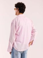 Load image into Gallery viewer, Light Pink Linen Cropped Shirt  ( Pre-Order )