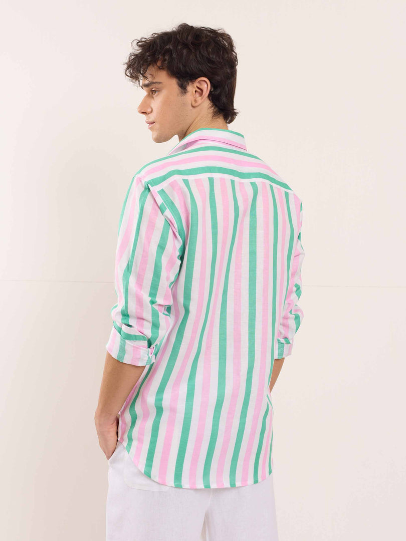 Multicolor Striped Linen Shirt