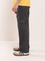 Load image into Gallery viewer, Grey Fit Twill Cargo Trousers
