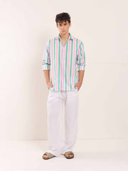 Multicolor Striped Linen Shirt