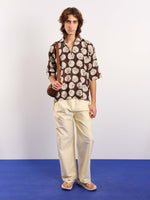 Load image into Gallery viewer, Brown &amp; Cream Shells Printed Pullover
