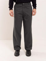 Load image into Gallery viewer, Grey Loose Fit Twill Trousers
