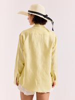 Load image into Gallery viewer, Butter Yellow Irish Linen Shirt