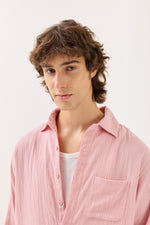 Load image into Gallery viewer, Pastel Pink Gauze Holiday Shirt
