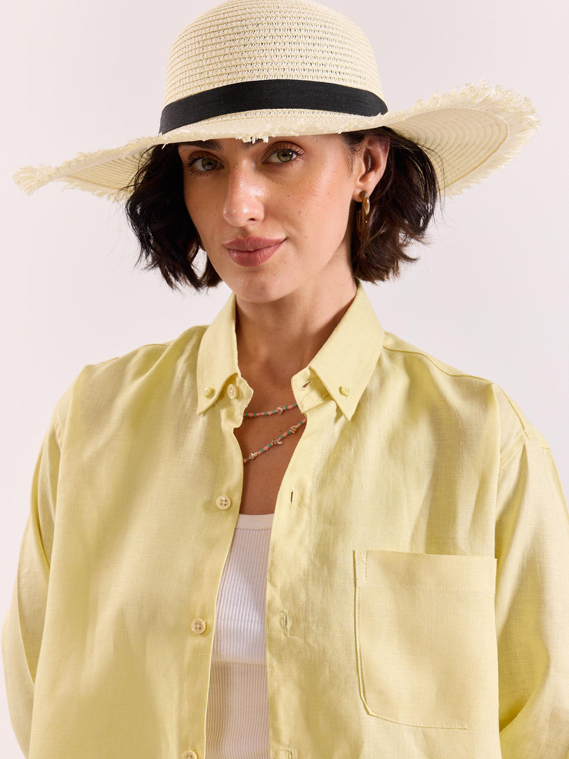 Butter Yellow Irish Linen Shirt