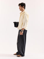 Load image into Gallery viewer, Yellow &amp; White Striped Poplin Oversized Shirt