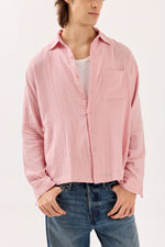 Load image into Gallery viewer, Pastel Pink Gauze Holiday Shirt
