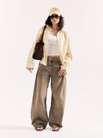Load image into Gallery viewer, Yellow &amp; White Striped Poplin Oversized Shirt
