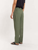 Load image into Gallery viewer, Olive Linen Trousers
