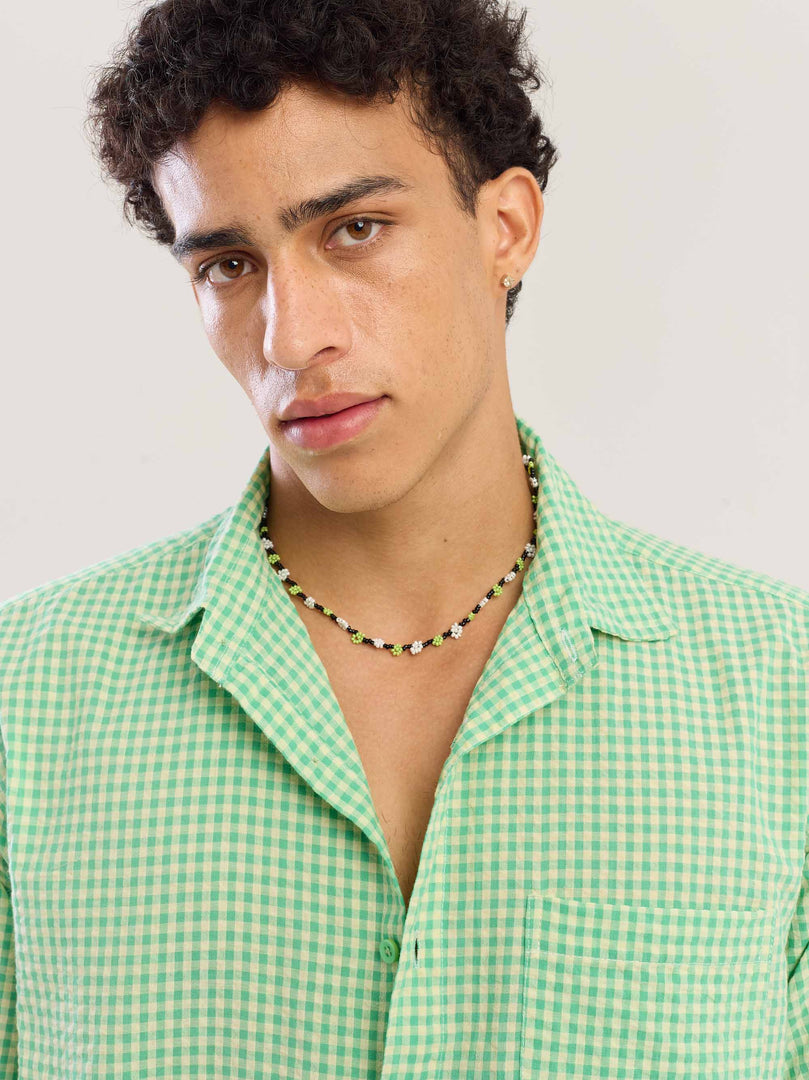 Buy Green Gingham Seersucker Shirt Online at Best Price | 5Feet11 Buy Green Gingham Seersucker Shirt Online at Best Price | 5Feet11