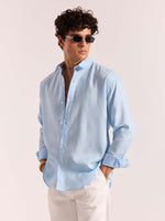 Load image into Gallery viewer, Sky Blue Linen-blend Shirt