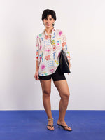Load image into Gallery viewer, Sun &amp; the Sea Printed Linen Pullover
