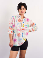 Load image into Gallery viewer, Sun &amp; the Sea Printed Linen Pullover

