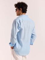 Load image into Gallery viewer, Sky Blue Linen-blend Shirt