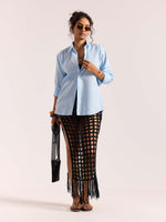 Load image into Gallery viewer, Sky Blue Linen-blend Shirt