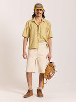 Load image into Gallery viewer, Mustard Checkered Cropped Shirt