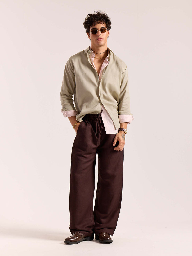 Tinted Pista Linen-blend Shirt
