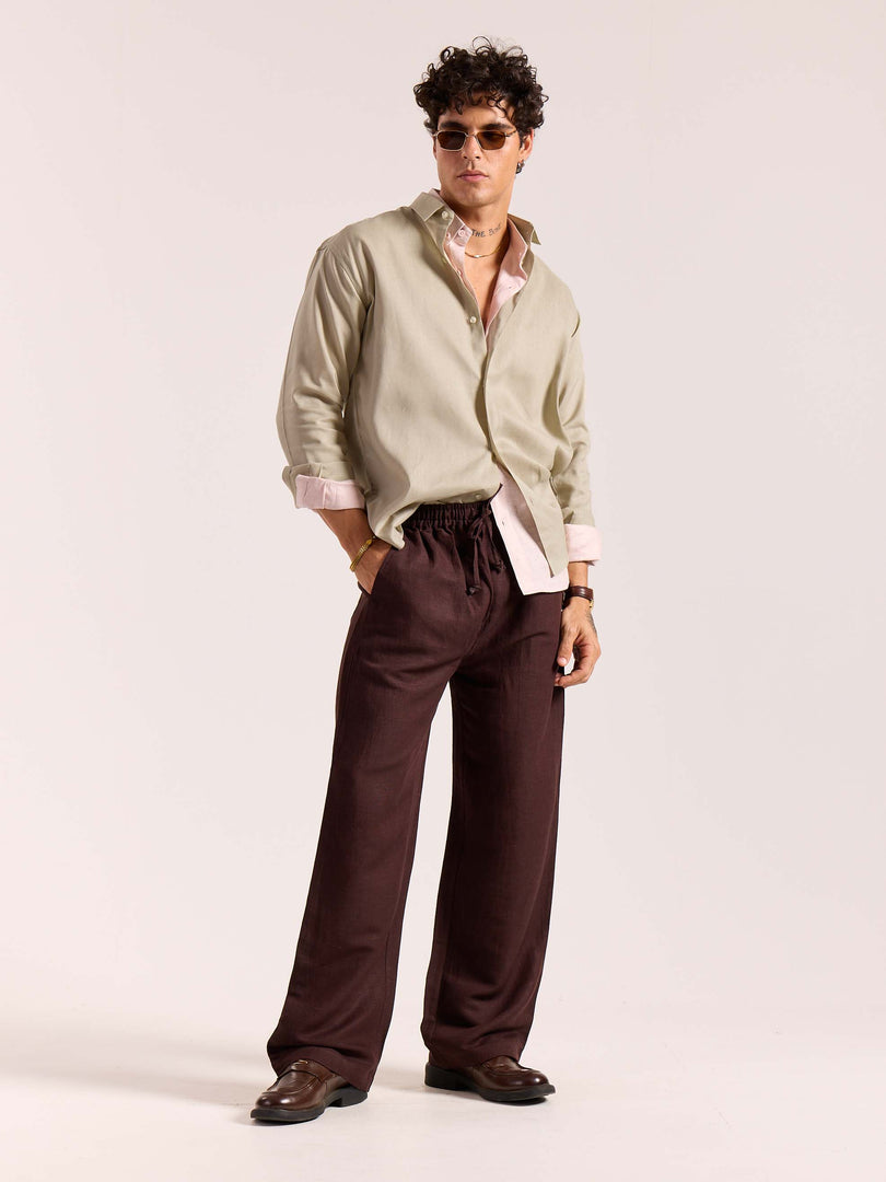 Tinted Pista Linen-blend Shirt