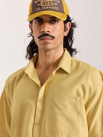 Load image into Gallery viewer, Mustard Checkered Cropped Shirt