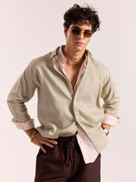 Load image into Gallery viewer, Tinted Pista Linen-blend Shirt