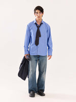 Load image into Gallery viewer, Blue Striped Poplin Shirt
