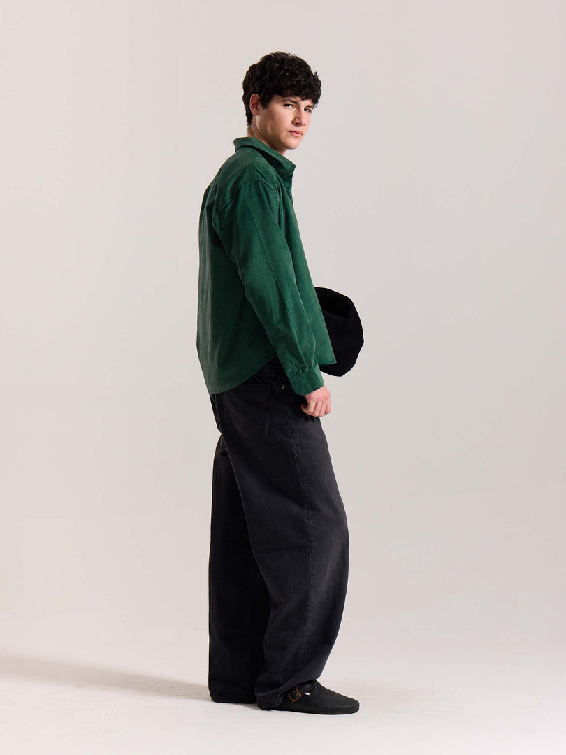 Forest Green Corduroy Oversized Shirt