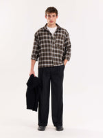 Load image into Gallery viewer, Olive Checkered Flannel Overshirt