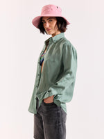 Load image into Gallery viewer, Aqua Green 60s Lea Linen Shirt