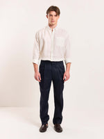 Load image into Gallery viewer, Dark Navy Linen Trousers
