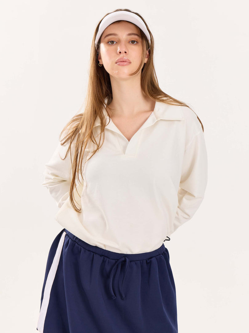 Off White Terry Polo Tee