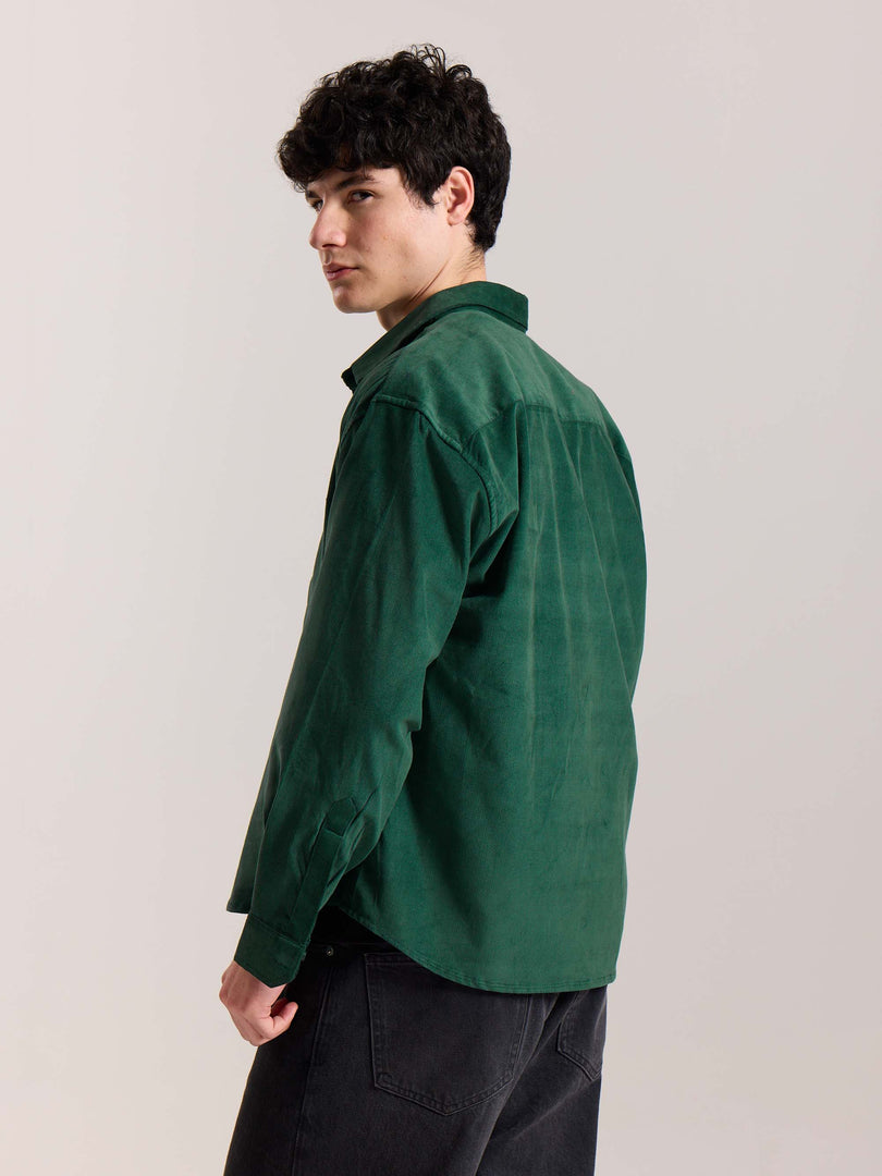 Forest Green Corduroy Oversized Shirt