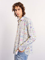 Load image into Gallery viewer, Floral Checkered Printed Linen Pullover
