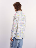 Load image into Gallery viewer, Floral Checkered Printed Linen Pullover
