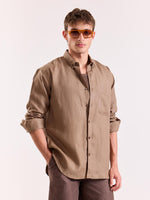 Load image into Gallery viewer, Taupe 60s Lea Linen Shirt