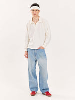 Load image into Gallery viewer, Off White Terry Polo Tee
