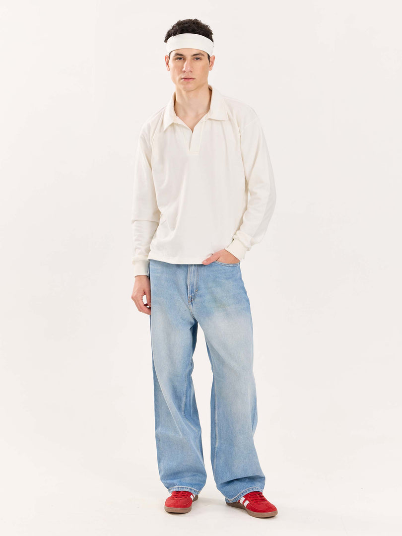 Off White Terry Polo Tee