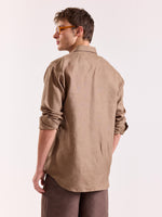 Load image into Gallery viewer, Taupe 60s Lea Linen Shirt