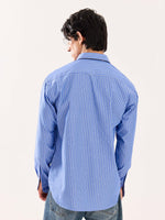 Load image into Gallery viewer, Blue Striped Poplin Shirt
