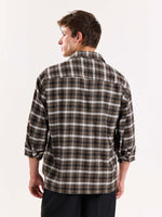 Load image into Gallery viewer, Olive Checkered Flannel Overshirt