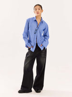Load image into Gallery viewer, Blue Striped Poplin Shirt
