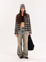 Load image into Gallery viewer, Olive Checkered Flannel Overshirt