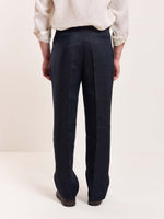 Load image into Gallery viewer, Dark Navy Linen Trousers

