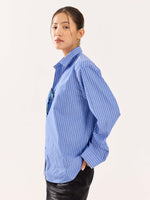 Load image into Gallery viewer, Blue Striped Poplin Shirt
