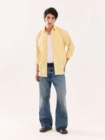 Load image into Gallery viewer, Butter Yellow Striped Poplin Shirt
