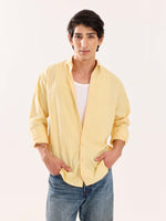 Load image into Gallery viewer, Butter Yellow Striped Poplin Shirt
