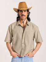 Load image into Gallery viewer, Brown Checkered Cropped Shirt