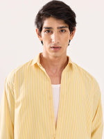 Load image into Gallery viewer, Butter Yellow Striped Poplin Shirt
