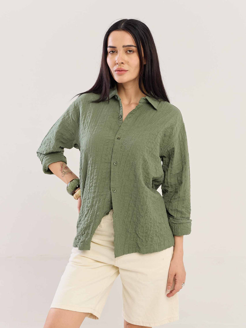 Sage Green Flowing Shirt