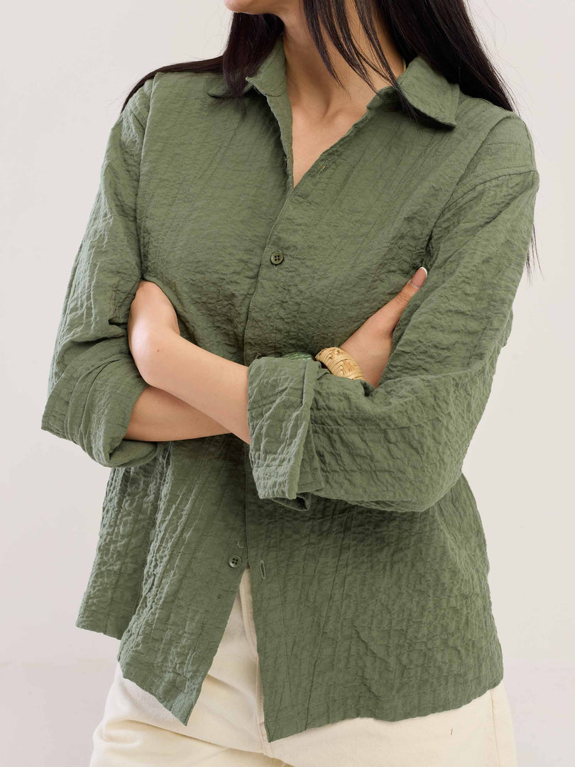 Sage Green Flowing Shirt